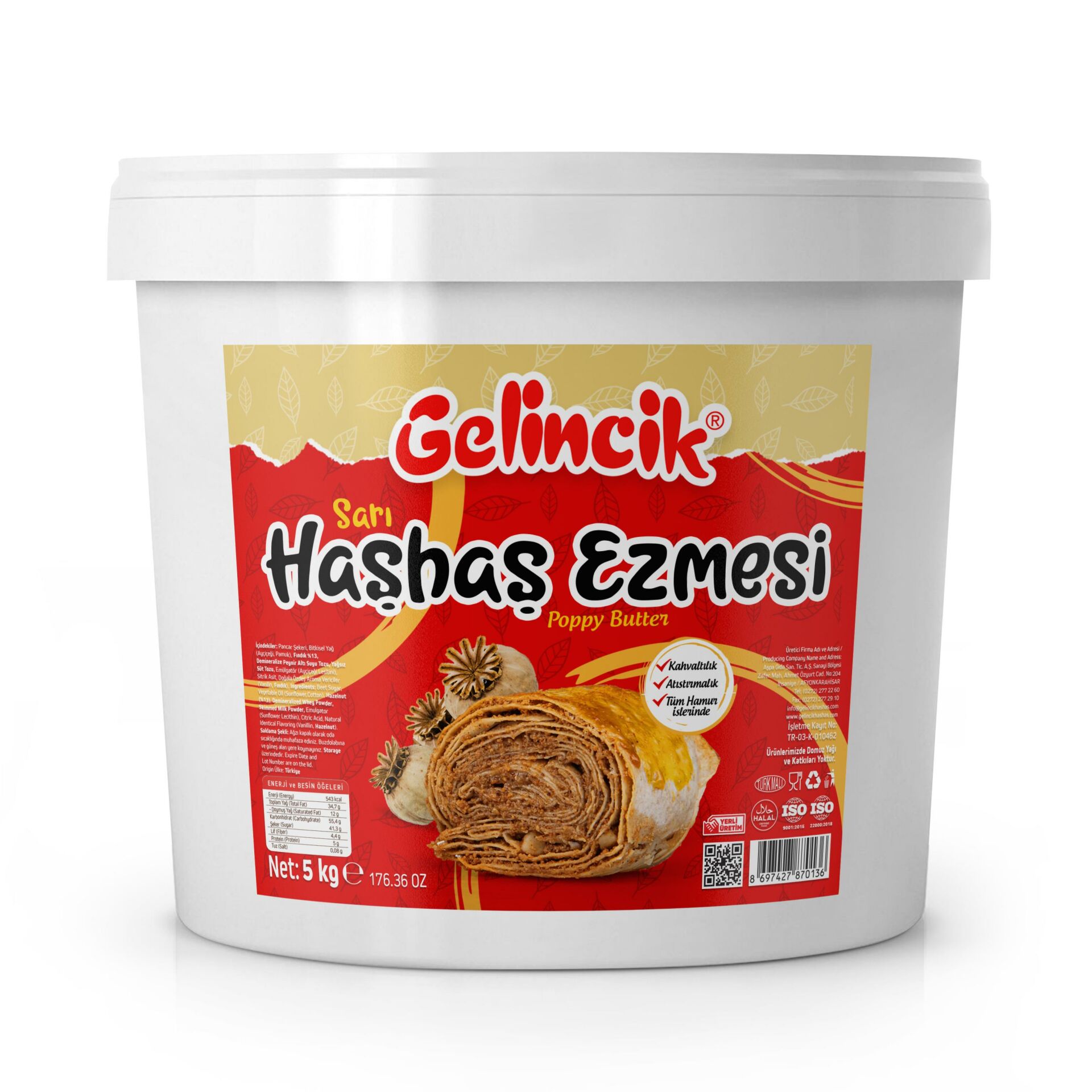 Gelincik Sarı Haşhaş Ezmesi 5 kg