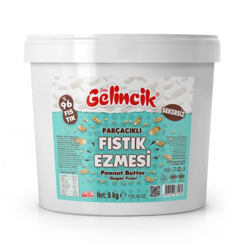 Şekersiz Fıstık Ezmesi Parçacıklı 300 gr Kavanoz