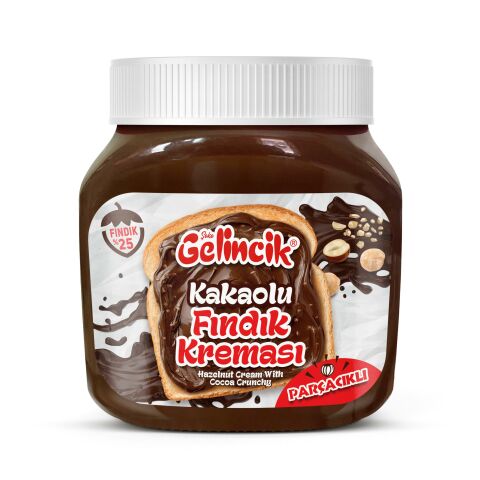 Gelincik Parçacıklı Kakaolu Fındık Kreması 650 gr pet (%25 Fındıklı)