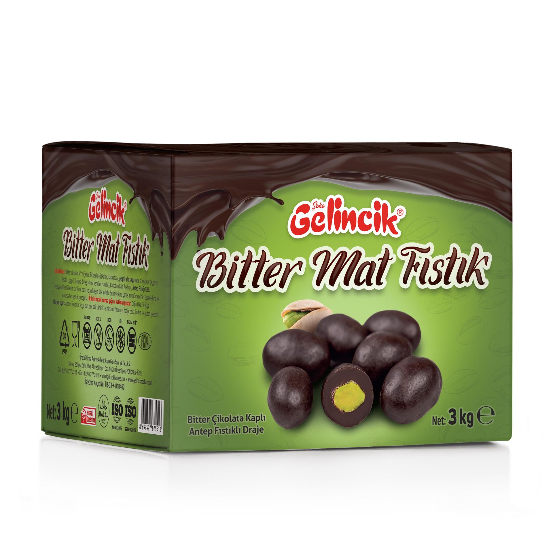 Gelincik 3 Kg Draje Bitter Mat Fıstık