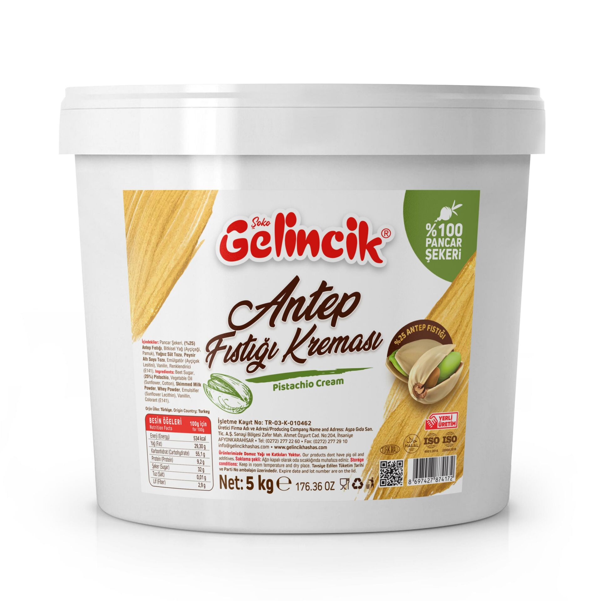 Gelincik 5 Kg Antep Fıstığı Kreması