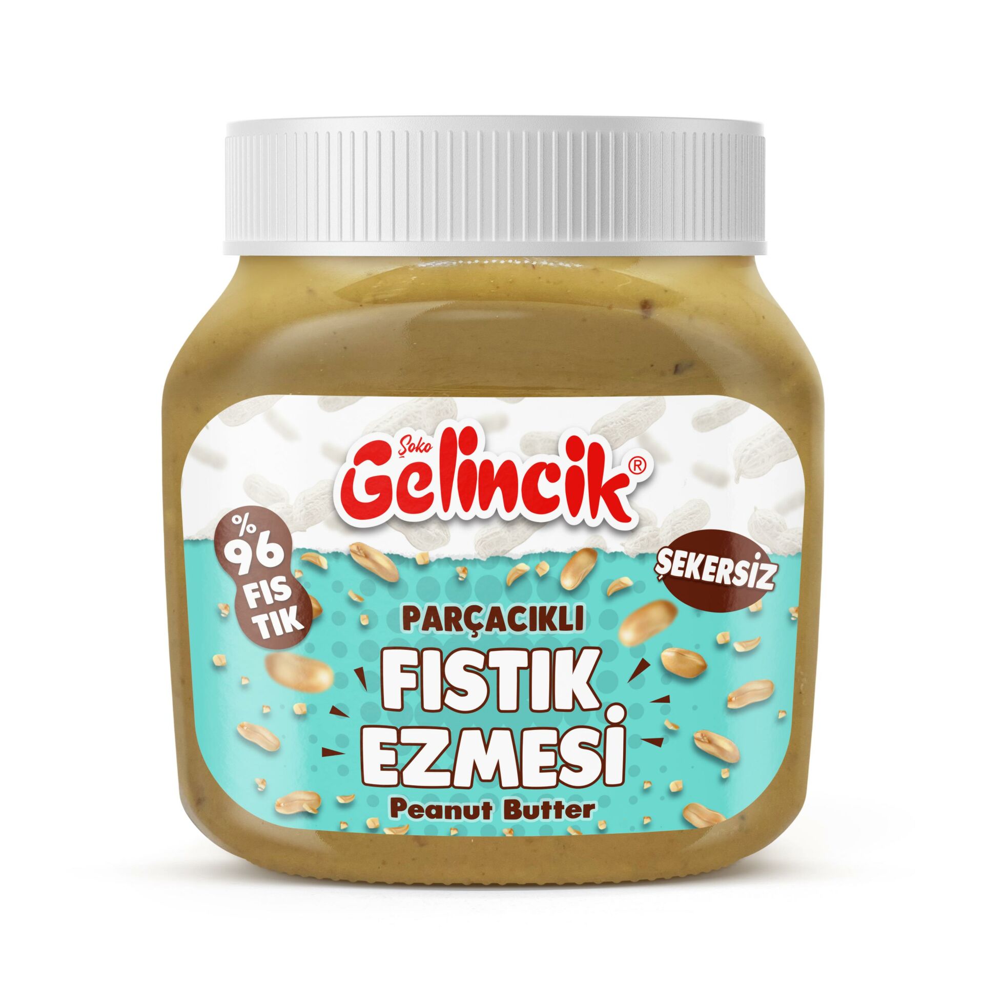 Gelincik 650 Gr Şekersiz Parçacıklı Fıstık Ezmesi