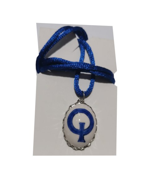 Tile Q Necklace Blue