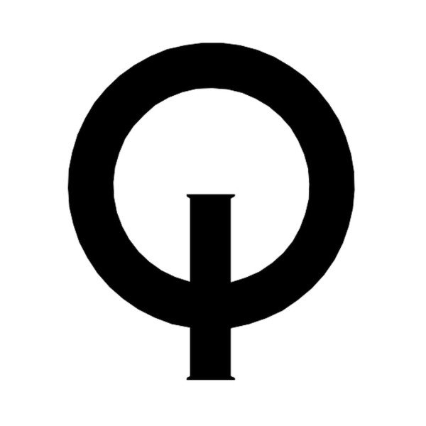 Optimist Simgesi Q işareti Siyah