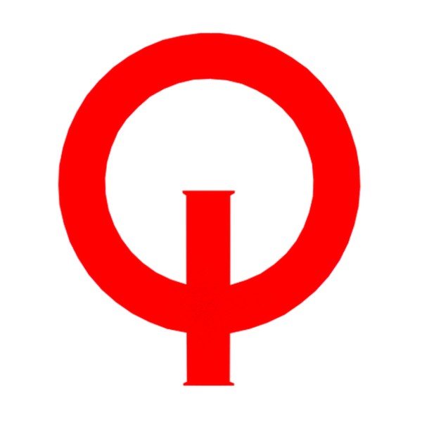 Optimist Icon Q mark Red