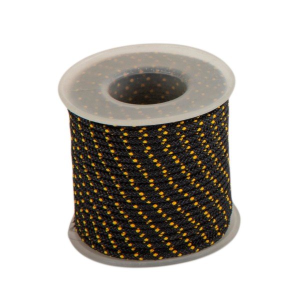 Cuerda de bola de 2,4 mm negro amarillo 15 m