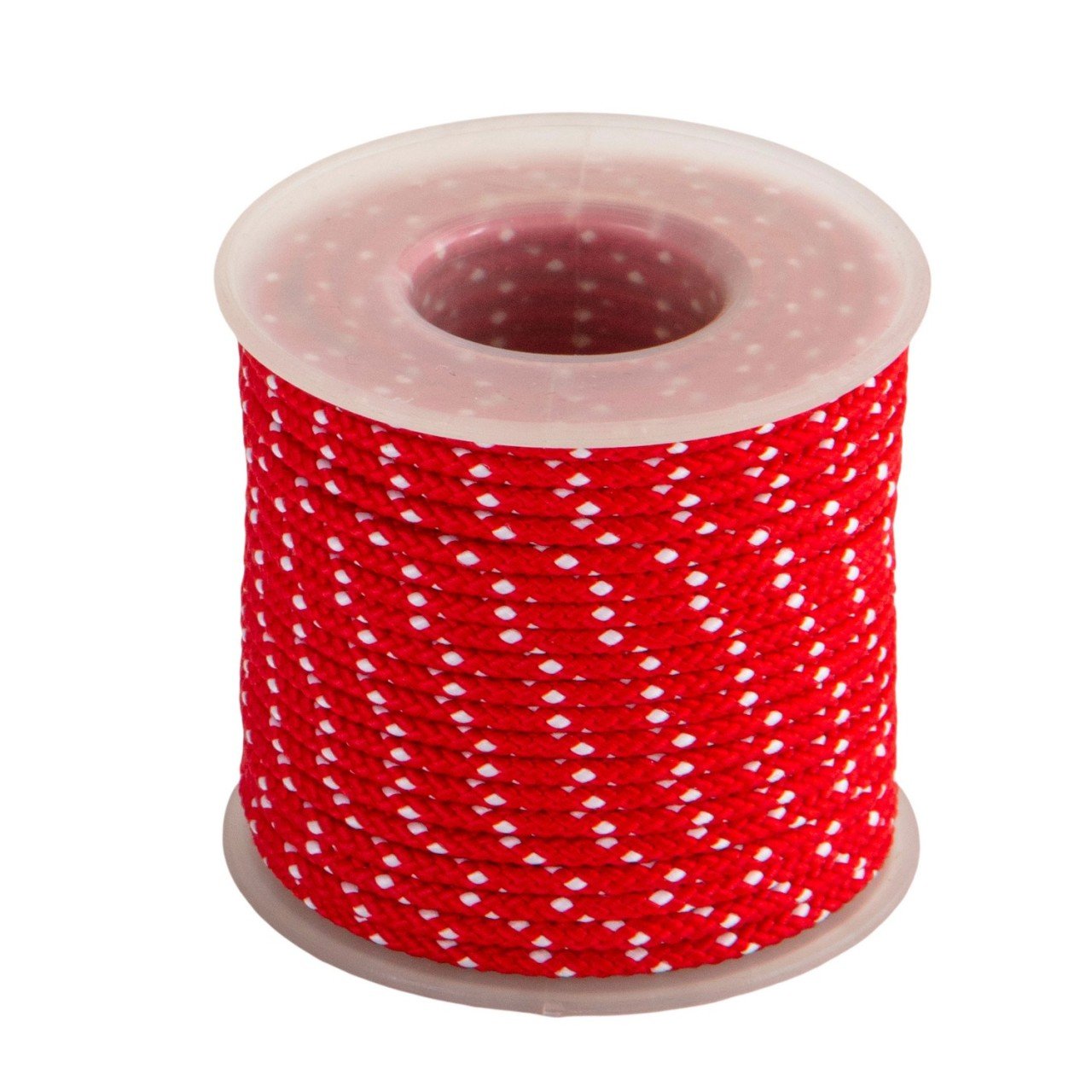 Cuerda de bola roja blanca de 2,4 mm y 15 m