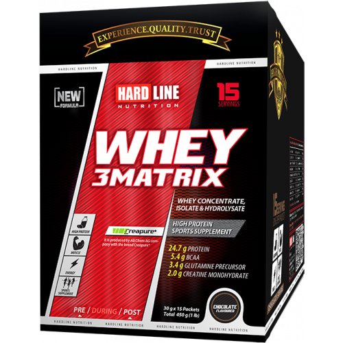 Hardline Whey 3 Matrix Protein Tozu Çikolatalı 30 Gr 15 Adet