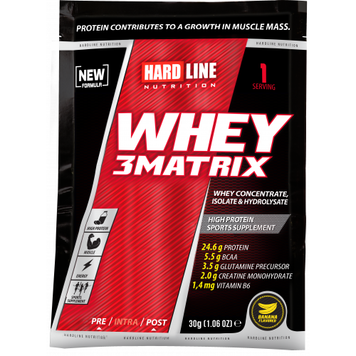 Whey Hardline 3Matrix Tek Kullanımlık Muzlu 30 Gr