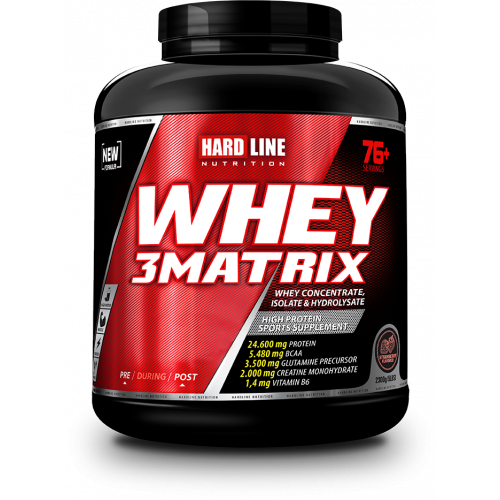 Hardline Whey 3 Matrix Protein Tozu Çilekli 2300 Gr