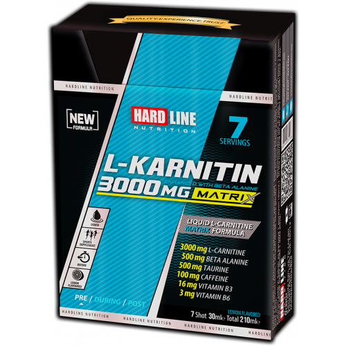 Hardline L-Karnitin Matrix Limon Aromalı 7 Adet 3000 Mg