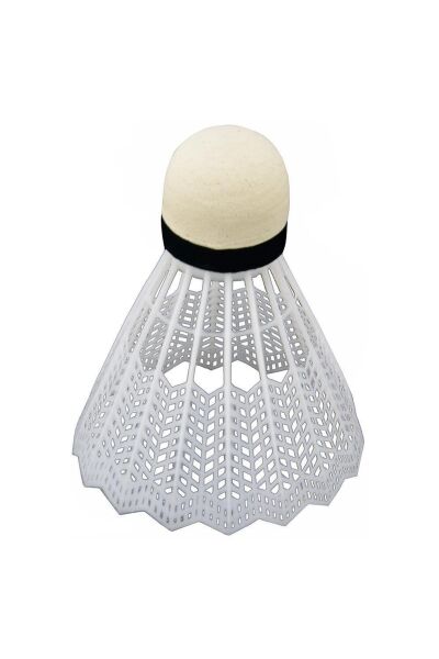 6 Adet Pratik Kutusunda Plastik Başlı Beyaz Badminton Topu