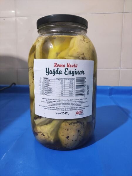 ROMA USULÜ YAĞDA KALP ENGİNAR 3000 Gr (iç.2047gr)