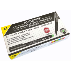 RUBENIS CD PERMANENT MARKER SİYAH 3 ADET