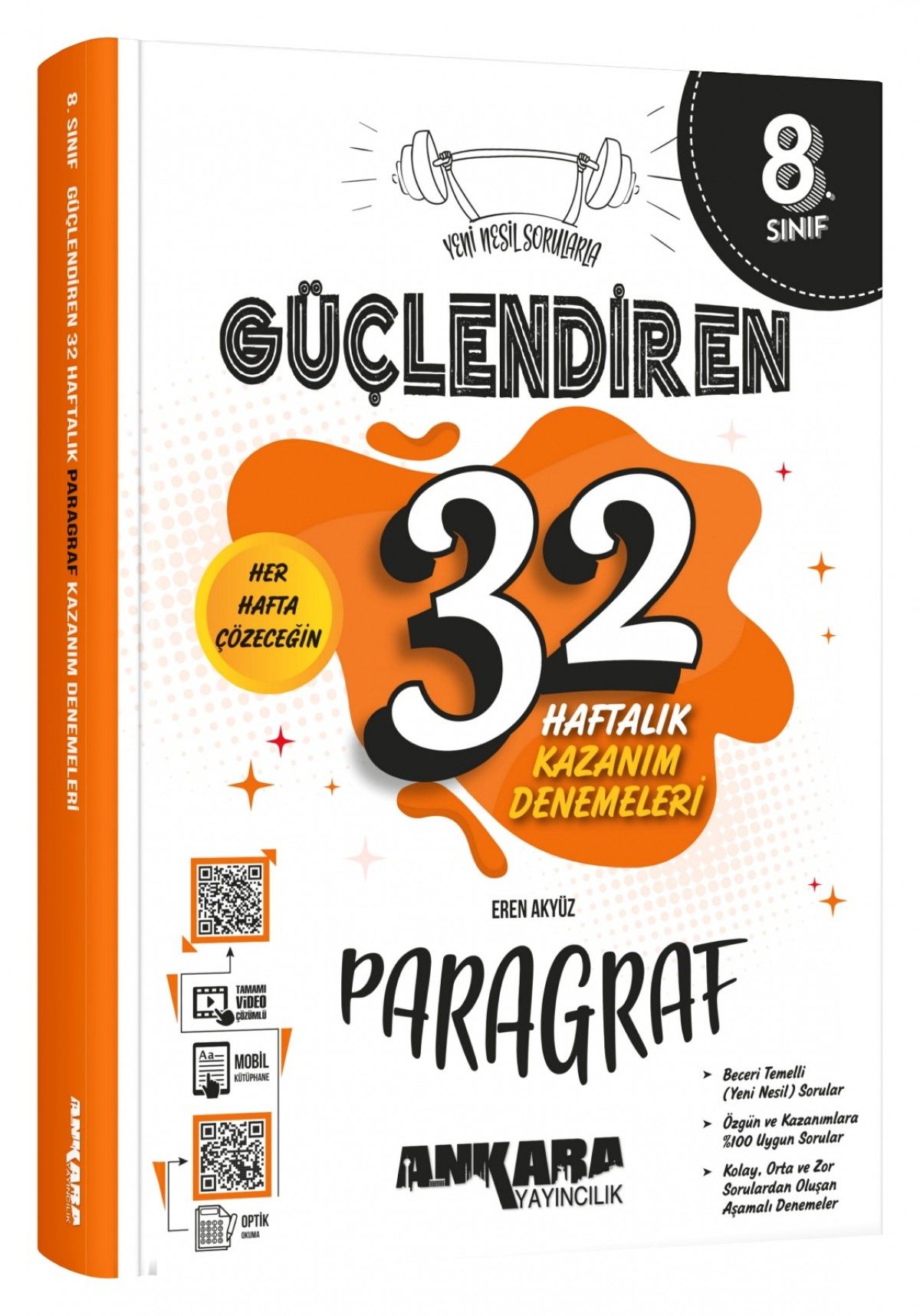 ANKARA 8.SINIF PARAGRAF 32 HAFTA GÜÇLENDİREN HAFTALIK KAZANIM DENEMELERİ