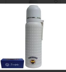 GALATASARAY-FENERBAHÇE-BEŞİKTAŞ MATARA ÇELİK 587194 BARDAKLI KAPAK BEYAZ 650 ML-TMN LİSANSLI