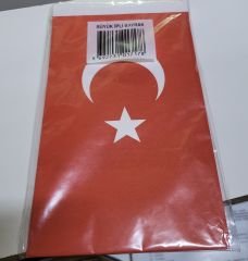 BAYRAK İPLİ AY YILDIZ BÜYÜK 11x20 CM.40 LI