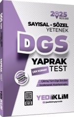 YEDİİKLİM YAYINLARI DGS ÇEK-KOPART YAPRAK TEST