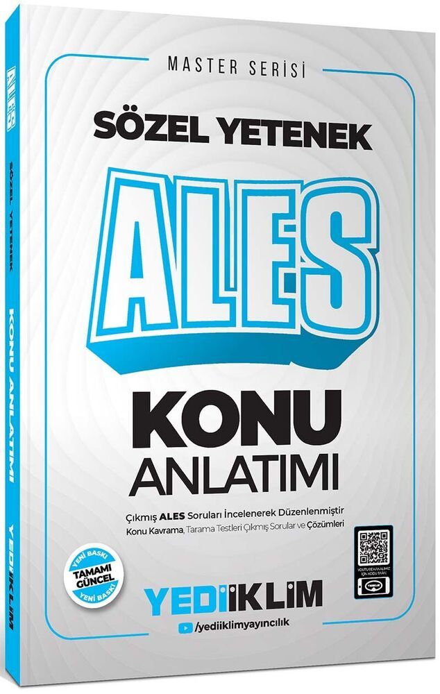YEDİİKLİM YAYINLARI SÖZEL YETNEK ALES KONU ANLATIMI