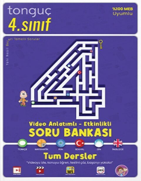 Tonguç Akademi 4. Sınıf Tüm Dersler Video Anlatımlı Etkinlikli Soru Bankası