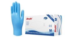 Beybi Nitril Eldiven Pudrasız M 100'lü Mavi