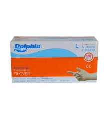 Dolphin Latex Eldiven Pudrasız L 100'lü