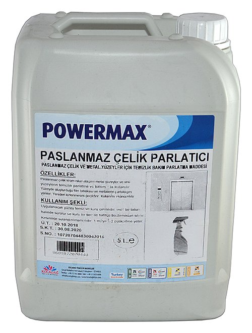 Powermax Paslanmaz Çelik Parlatıcı 5 Lt