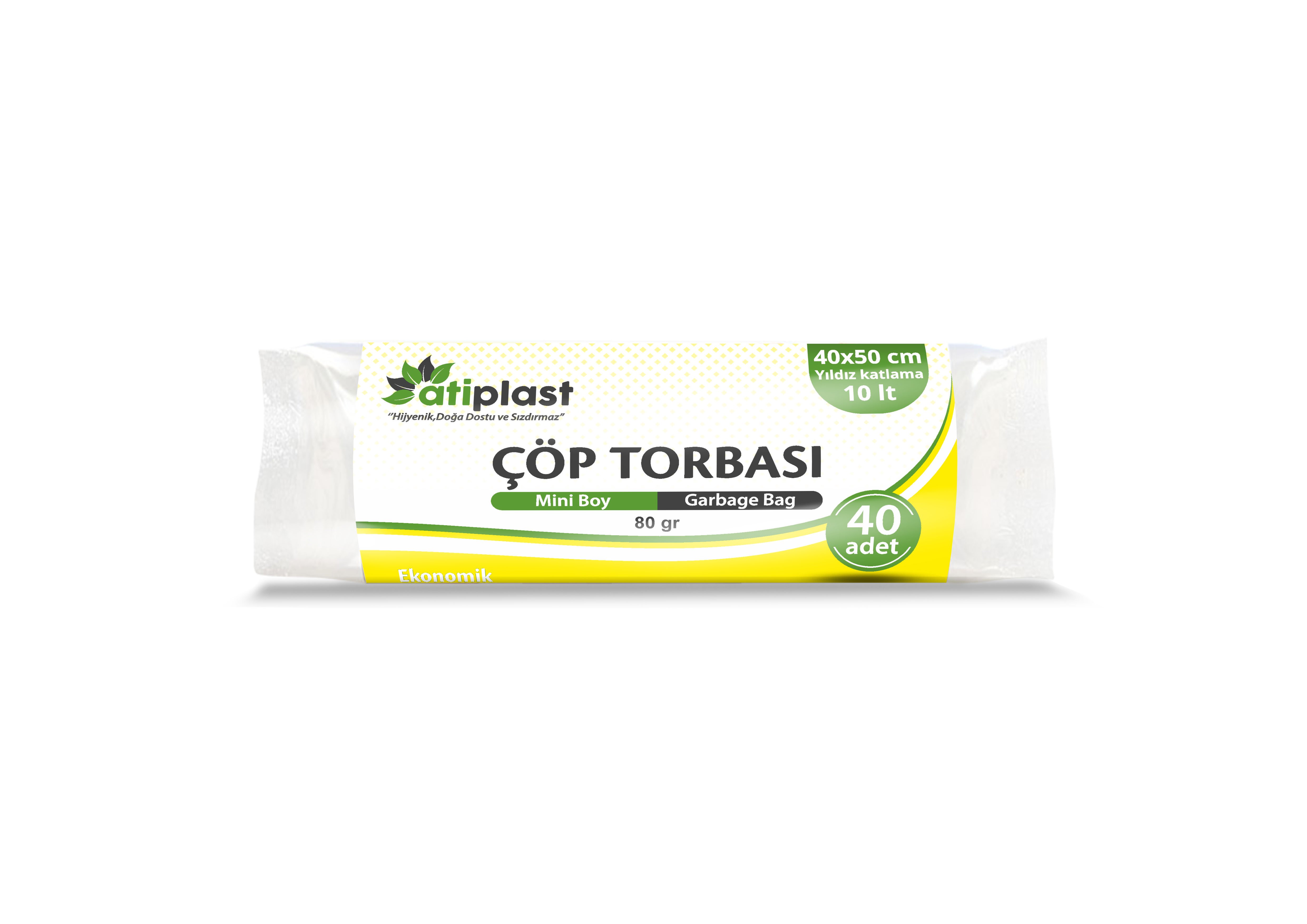 Atiplast Mini Boy Çöp Torbası 40x50 80 Gr Siyah
