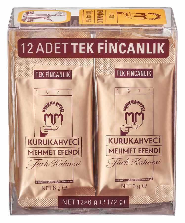 Mehmet Efendi Tek Fincanlık Türk Kahvesi 12x6 Gr