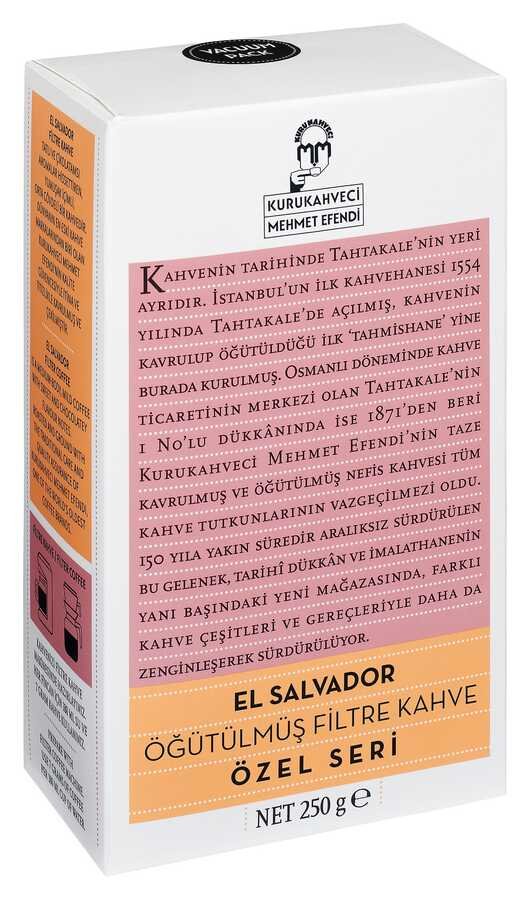 Mehmet Efendi Özel Seri El Salvador Filtre Kahve 250 Gr