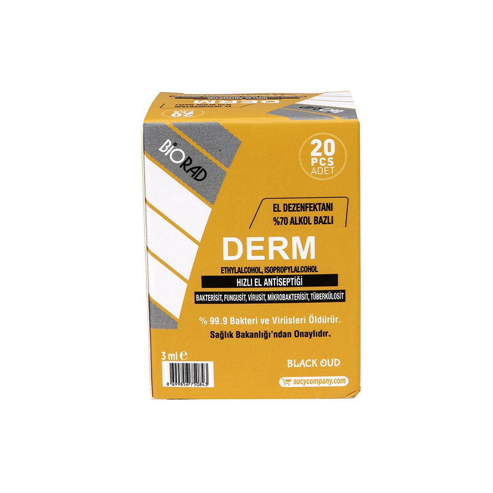 Biorad Derm Gel Hızlı El Antiseptiği Black Oud 20 Adet