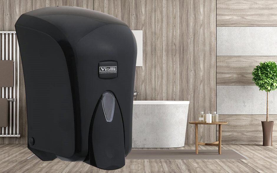 Vialli Sıvı Sabun Dispenseri Siyah 1000 Ml S6B