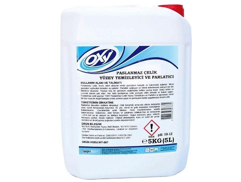 Oxy Paslanmaz Çelik Yüzey Temizleyici ve Parlatıcı 5 Kg