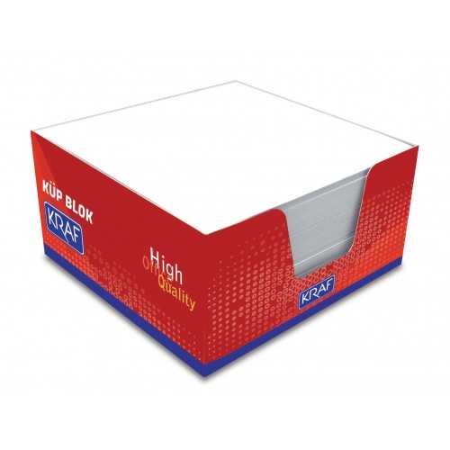Kraf Küp Beyaz Bloknot 9x9 Mm