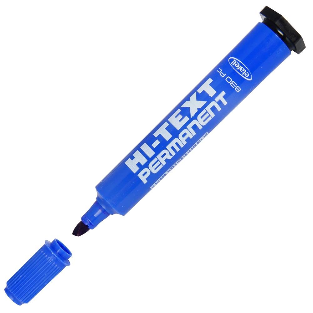 Hi-Text Kesik Uçlu Koli Kalemi Mavi 830PC