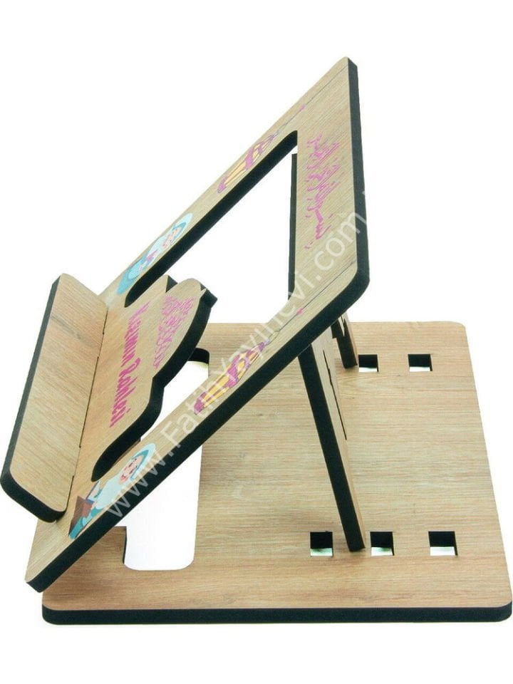 Masaüstü Kadameli Ayarlanabilir Ahşap Kızımın Rahlesi Ve Kitap Okuma Standı (32 x 23 cm)