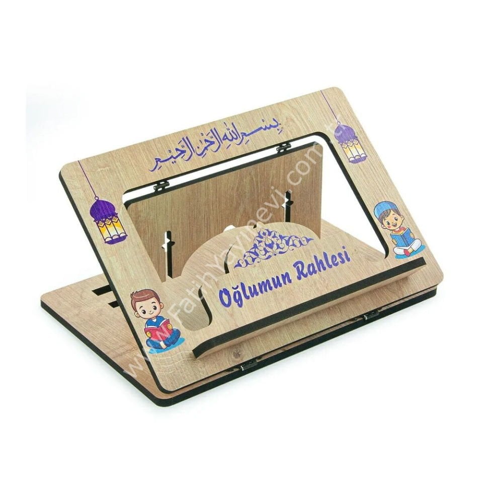 Masaüstü Kadameli Ayarlanabilir Ahşap Oğlumun Rahlesi Ve Kitap Okuma Standı (32 x 23 cm)