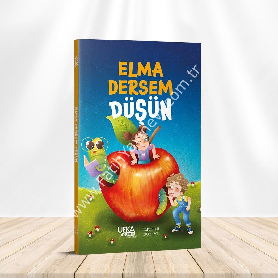 Elma Dersem Düşün - 1.Hamur Beyaz Kağıda Renkli Resimli Baskı