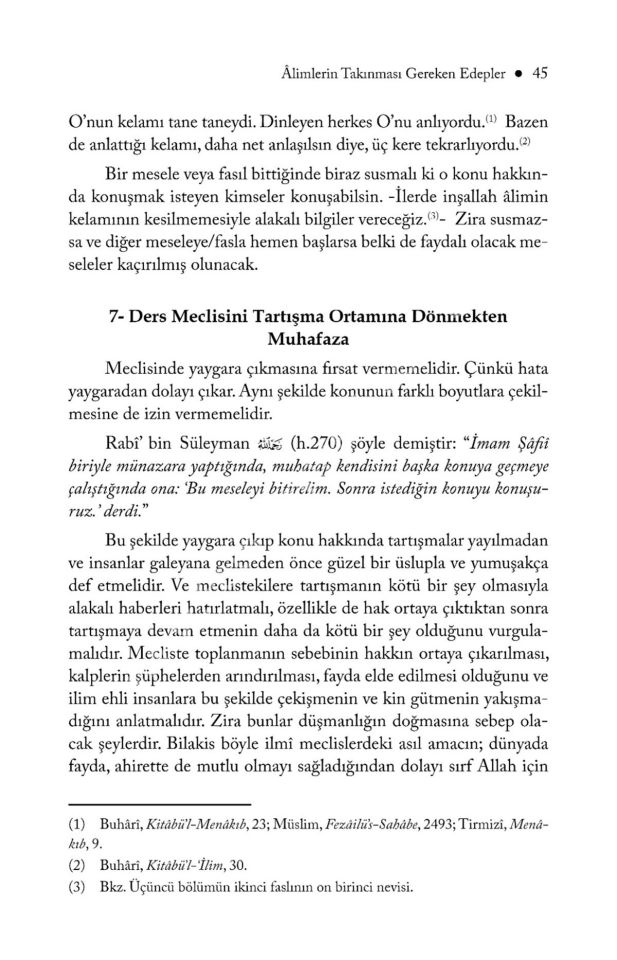 Tezkiratüs Sami'i ve-l Mütekellim Tercümesi - İlim Yolunun Edepleri / آداب طريق العلم