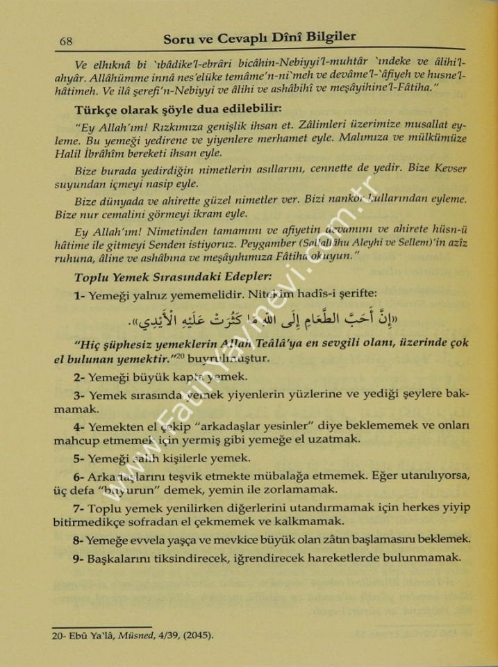 Soru ve Cevaplı Dini Bilgiler Hanefiler İçin