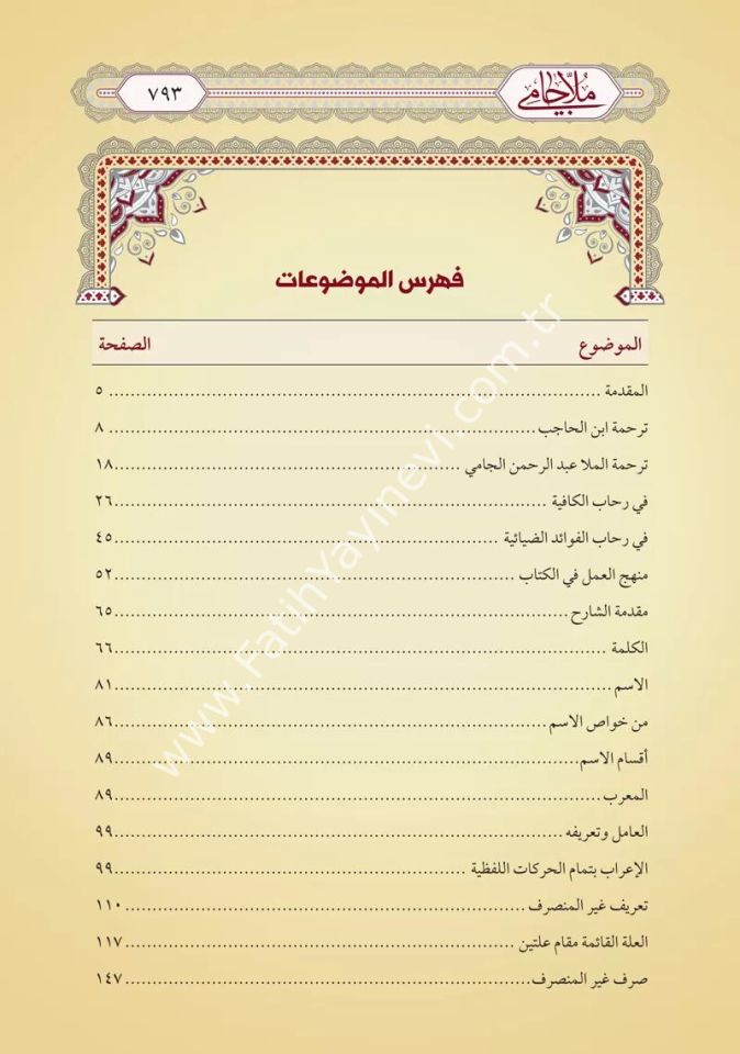 Molla Câmî - el Fevaidu-d Diyaiyye alel Kafiye (Yeni Dizgi - Tahkîkli) / ملا جامي المسمى بالفوائد الضيائية على الكافية