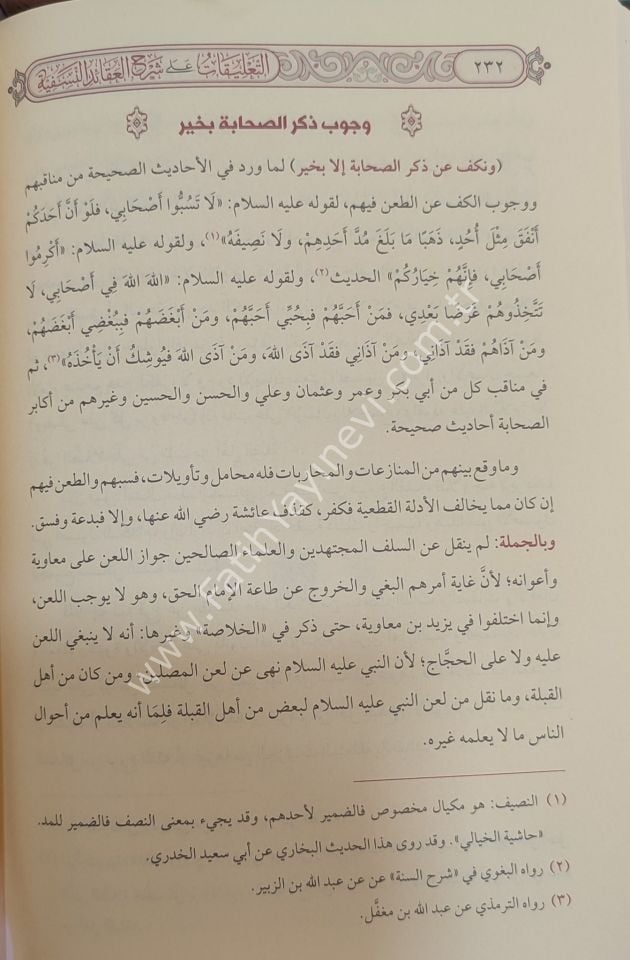 et Talîkât alâ Şerhil Akâidin Nesefiyye / التعليقات على شرح العقائد النسفية