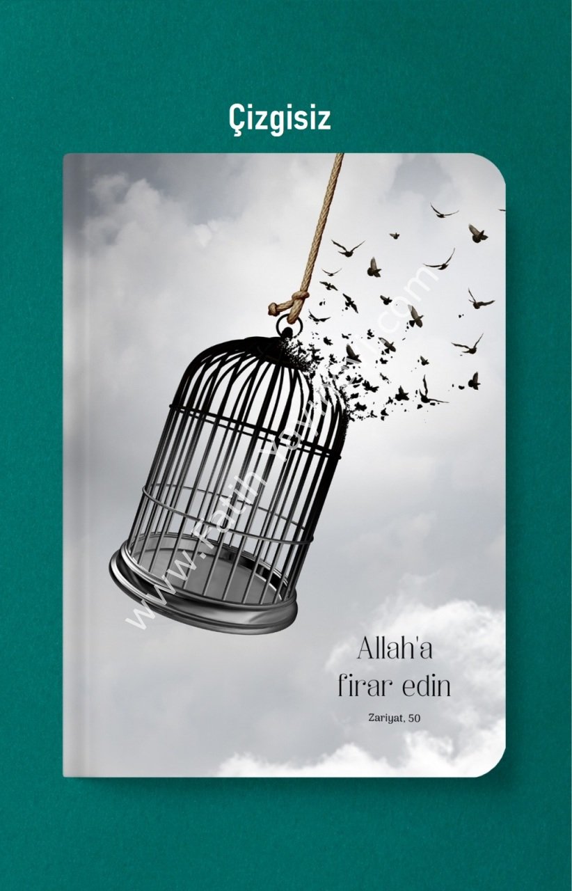 Allah'a Firar Edin A5 Çizgisiz Defter