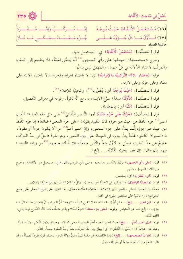 Haşiye Sabban ale'ş-Şerh es-Sağir li'l-Mellevi ale's-Sullemi'l-Munavrak / حاشية الصبان على الشرح الصغير للملوي على السلم الـمنورق