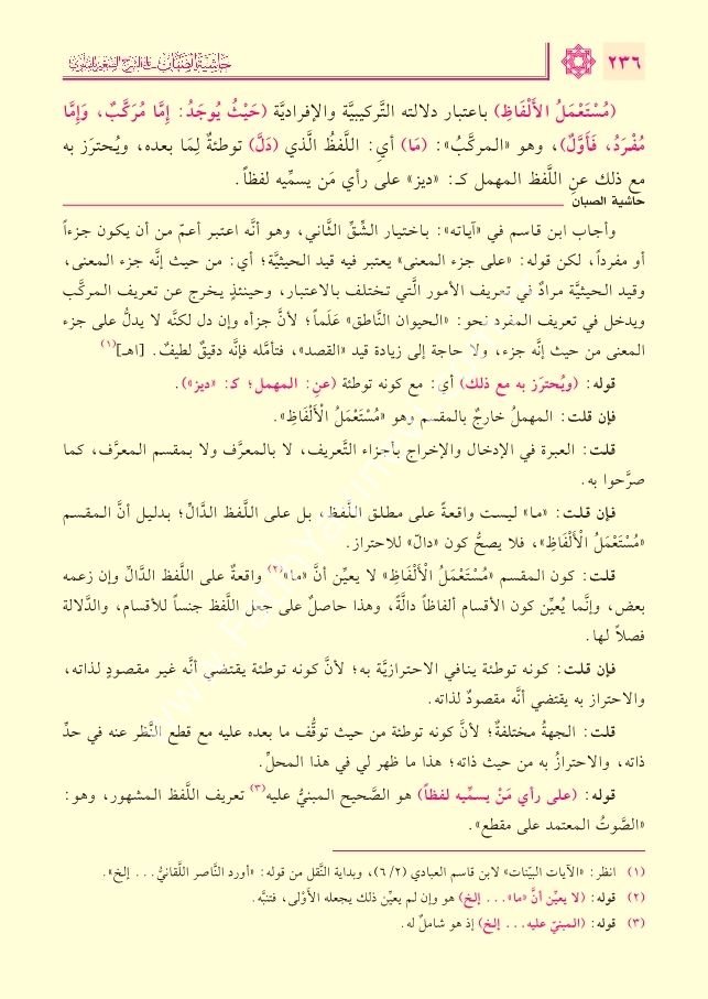 Haşiye Sabban ale'ş-Şerh es-Sağir li'l-Mellevi ale's-Sullemi'l-Munavrak / حاشية الصبان على الشرح الصغير للملوي على السلم الـمنورق