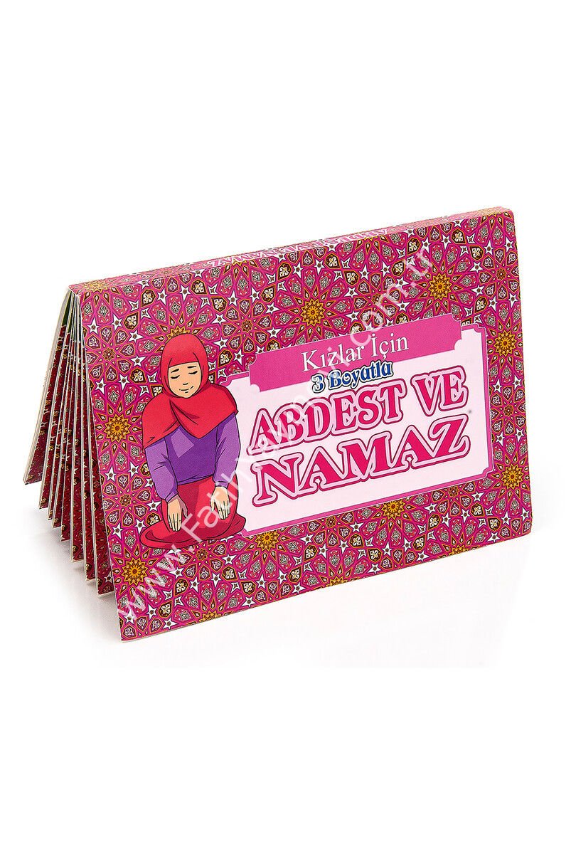 3 Boyutlu Abdest ve Namaz Kartelası Kız
