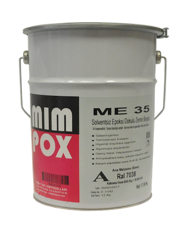 Mimpox ME35  Epoksi Dokulu Zemin Boyası - 20kg set