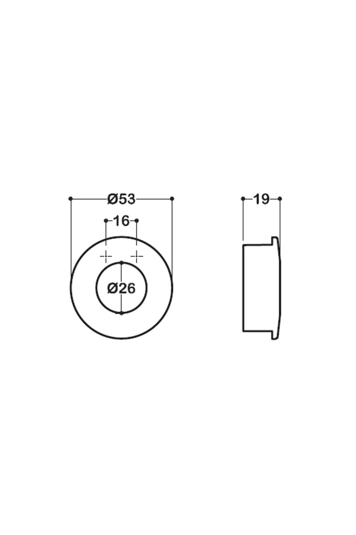 7480 SİYAH RENKLİ GÖMME KULP 16 MM