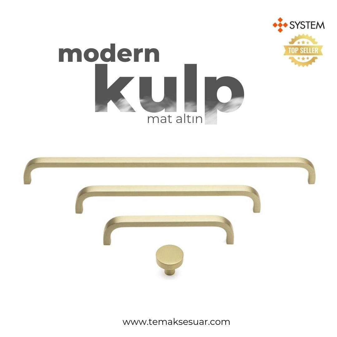 8640 MAT ALTIN RENK MODERN KULP