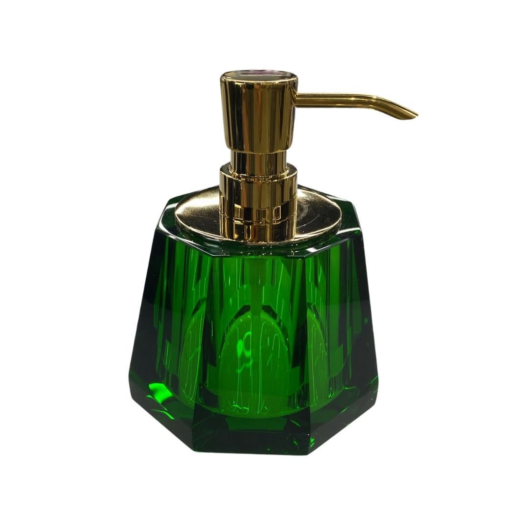 Kristal Sıvı Sabunluk Yeşil Renk 148X120X120 mm